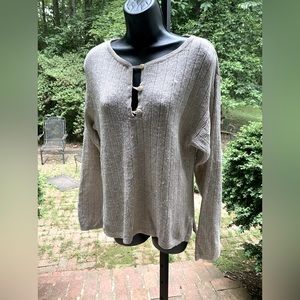 Rare find- 100% classic, Romanian hemp knit cardigan by Ecolution.